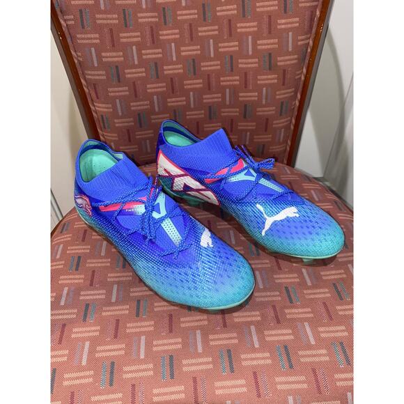New Puma Men’s Size 8 FUTURE 7 ULTIMATE FG/AG Cleats Blue 107916-01 - Picture 3 of 6